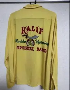 デッド 50s ビンテージ フリーメイソン コットン BOXシャツ シュライン 