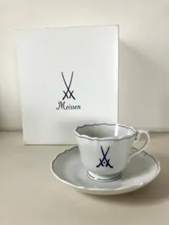 Meissen マイセン 剣マーク ティーカップ＆ソーサー - メルカリ