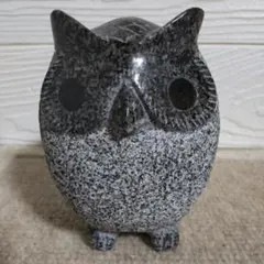 御影石　フクロウつくばい石　ふくろう　つくばい石　茨城県引き取り限定！ 楽天市場】もこもこふくろう 大 H26cm 御影石 フクロウ 梟 鳥 とり