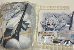カラフルピーチ 一番くじ F賞 どぬく アートなクッションとＭ賞タオル