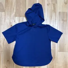 COMME CA ISM フード付き半袖Tシャツ ブルー 120Aのサムネイル