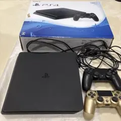 PS4 本体 500GB 黒・金コントローラー付き 初期化済み