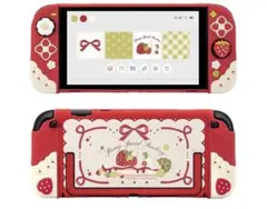 GEEKSHARE Switch2 苺ケースカバー 赤レッド