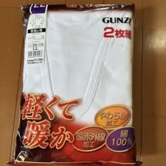 ⭐️新品　グンゼ紳士　暖かU首肌着(長袖) L Lサイズ 2枚組