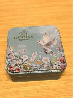 【空缶】ゴディバGODIVA 花と鳩のデザイン
