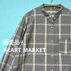 極美品✴︎ HEART MARKET チェックシャツ L グレー 長袖