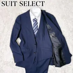 SUIT SELECT スーツセレクト スリーピース グレンチェック ネイビー