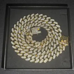 18kgpマイアミキューバンチェーンネックレス12mm50cm 喜平 ゴールド 