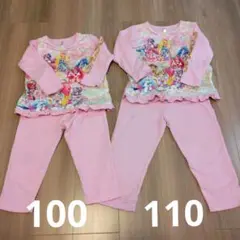 プリキュア パジャマ 100cm　110cm ピンク 光るパジャマ 女の子 姉妹