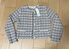 【新品】ユニクロ UNIQLO ニットショートジャケット M オフホワイト