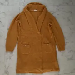 エニィスィスany sis ロングカーディガン　羽織り　オレンジ（からし色）