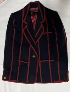 LYRICISM テーラードジャケット ネイビー/バーガンディ　リリシズム