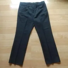 GU センタープレスストレートパンツ L　size ブラック
