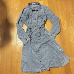 ピンクラテ　ロングシャツワンピ　M/165のサムネイル