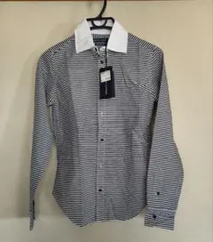 ラルフローレンボーダー柄 長袖シャツ ホワイトカラー襟　新品タグ付き