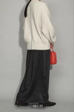 アダム・エ・ロペ　FOXWOOLミックス畦ニットプルオーバー