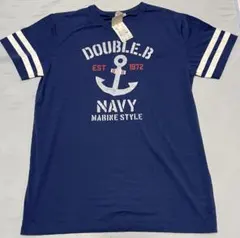 新品未使用 B級品 ミキハウス ダブルビー メンズ マリン Tシャツ Lサイズ