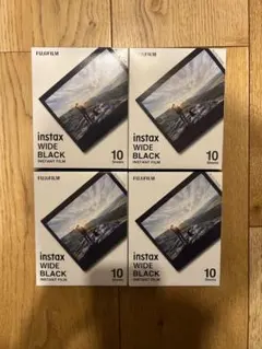 FUJIFILM instax WIDE BLACK 10枚入り　4箱