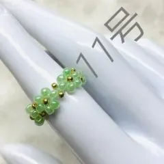 032　【まとめ買い割引あり！！】　ビーズリング　ビーズ指輪　ハンドメイド