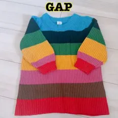 ★GAPbaby ギャップ カラフルボーダーニットワンピース 90cm★