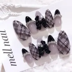 3738 ネイルチップ 量産型 ワンホン フレンチガーリー 韓国 地雷 オーダー