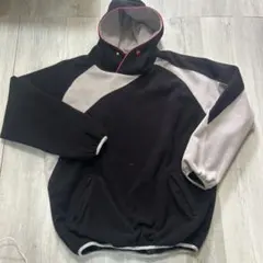 レワード★フリース★黒×グレー★Oサイズ