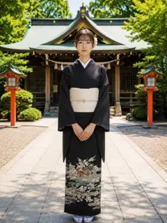 新品 未仕立て 黒留袖 正絹 浜ちりめん 手描き友禅 結婚式 京友禅 和装 
