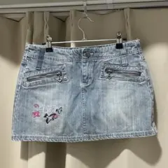 平成ギャル タイトデニムスカート ローライズ
