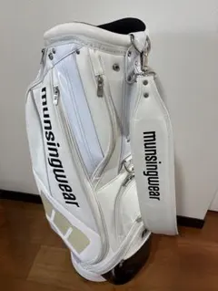 【新品未使用非売品】Munsingwear ゴルフバッグ ホワイト dショッピング |マンシングウェア ゴルフ 8.5型 飛び柄キャディバッグ