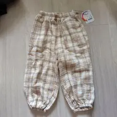 匿名配送　新品未使用 チェック柄 ベビーパンツ 90cm