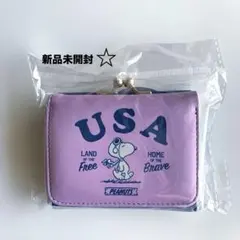 【新品未開封】スヌーピー ミニ財布　三つ折り財布　がま口財布