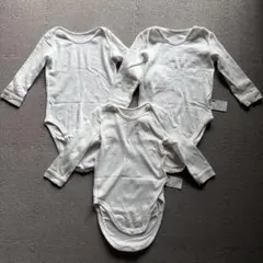 ユニクロ ロンパース肌着 80 3枚セット