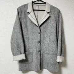 新品　LOBJIE ウールコート　Lサイズ　グレー　レディース　秋冬