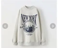 zara 人気スウェット　グレー