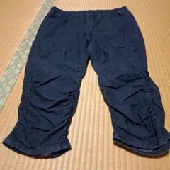大きいサイズ　ダークブルーストレッチ デニムパンツW80