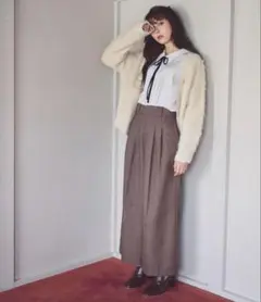 jill by jillstuart ネップツイードセンタープレスタックパンツ