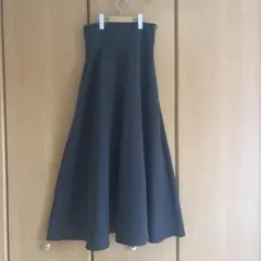 ロングスカート フレアスカート ブラック
