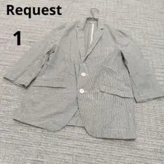 Request リクエスト ストライプ テーラードジャケット シンプル 春夏 1のサムネイル