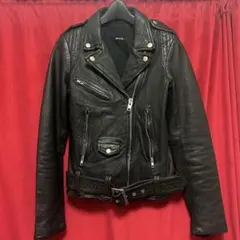 moussy マウジー ヤギ革 ゴートレザー 本革 ライダース レザージャケット