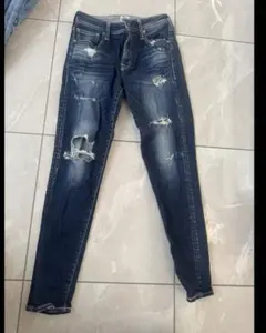 RODEO CROWNS ダメージスキニーデニムロデオ26