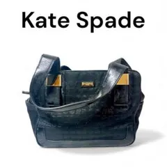 【Kate Spade New York】シグネチャー柄 エナメル トートバッグ