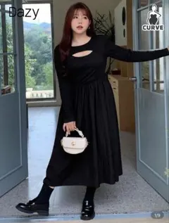 最終値下げ プラスサイズ ロングワンピース