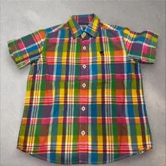 ミキハウス　半袖　シャツ　チェック　140