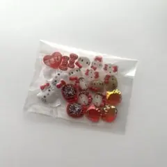 ネイルパーツ サンリオ キティ 赤 20個セット