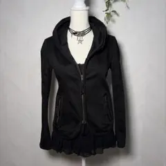 ダークコアy2kグランジギミック　ダブルジップミリタリージャケット