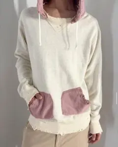 90s Inpachythys kerri リメイクフード付きスウェット