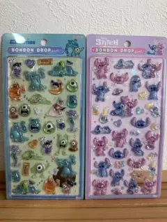 【正規品】ボンボンドロップシール モンスターズインク　スティッチ　2枚セット