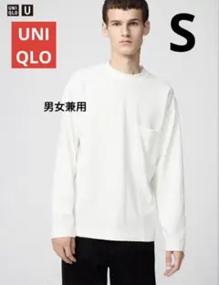 UNIQLO 男女兼用 クルーネック ロンT 長袖 ホワイト Sサイズ