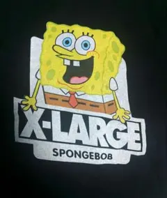 XLARGE スポンジボブ コラボ Tシャツ ブラック Mサイズ