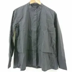 UNIQLO +J スタンドカラーシャツ ダークグレー系 Lサイズ メンズ